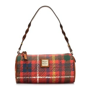Dooney and Bourke Red Plaid Barrel Purse